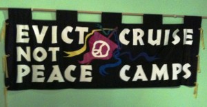1980s CND banner, People's History Museum, Manchester