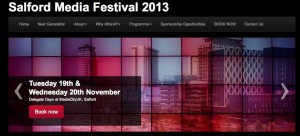 Salford Media Festival website screengrab