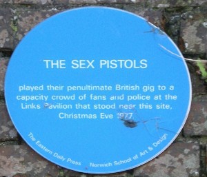 Sex Pistols blue plaque Cromer