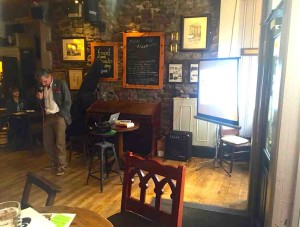 A public lecture in a public house: speaking about festivals at The Robert Gillow, Lancaster, June 2015