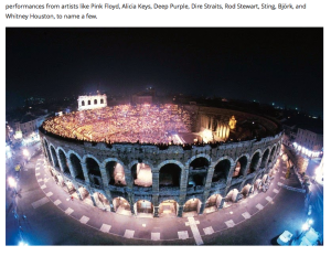 Verona amphitheatre concert